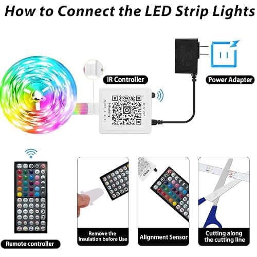 Ledagic Led Lights for Bedroom 300 ft (3 Rolls*100ft) Music Sync RGB Led Strip Lights with Remote App Control, Color Changing Led Lights for Room Home Kitchen Party Decor thumbnail 7