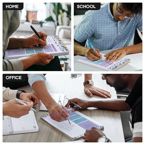 Taja To Do List Notepad, Undated Daily Planner for Work and Goal Setting | VioletBloom, 52 Sheets, 9.8" x 6.5" , for Office, Home and school, Daily Task Planning, Notes and Everyday Organization thumbnail 7