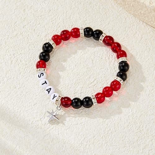 YELLOWPEACH Stay Bracelet Glitter Freckles Face Tattoo Set Inspired Merch Fans Gifts for Women Men thumbnail 2