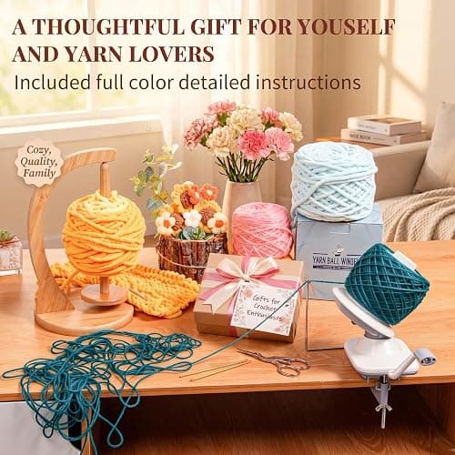 SPEENSUN Yarn Winder, Yarn Winder for Crocheting, 3.5 OZ Easy-to-Install and Efficiently Yarn Ball Winder with Lower Noise, Yarn Spinner for Crochet and Knitting Lover for Yarns Below Size 5 thumbnail 6