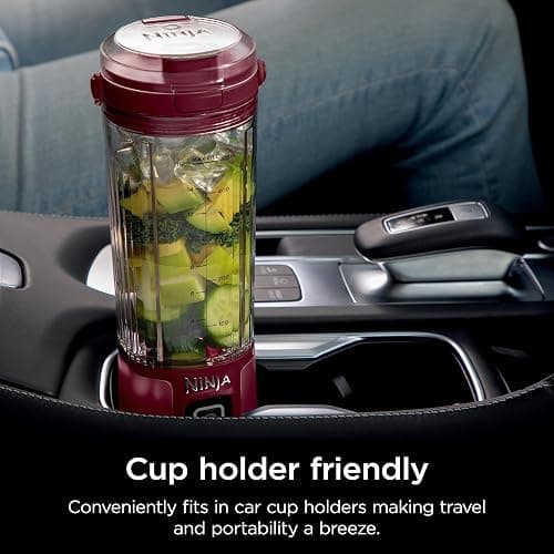 Ninja BC151CR Blast Portable Blender, Cordless, 18oz. Vessel, Personal Blender-for Shakes & Smoothies, BPA Free, Leakproof-Lid & Sip Spout, USB-C Rechargeable, Dishwasher Safe Parts, Cranberry Red thumbnail 8