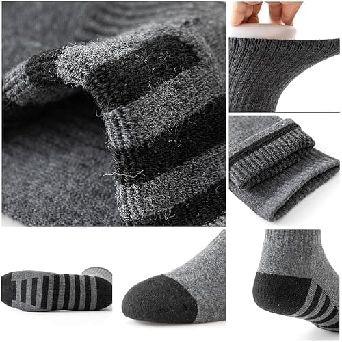 JOYNÉE 8 Pairs Mens Crew Work Cushion Socks Long Athletic Running Socks Workout Breathable Socks thumbnail 2