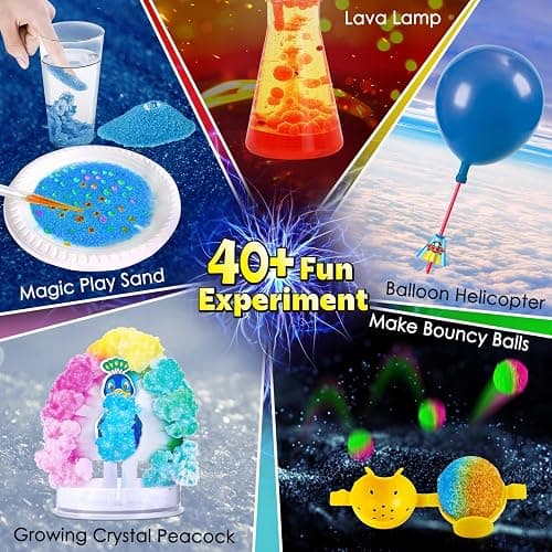 UNGLINGA 40+ Experiments Science Kit for Kids, Chemistry Set, Educational Toy Gift Idea for Boys and Girls Birthday Christmas S.T.E.M Toy thumbnail 4