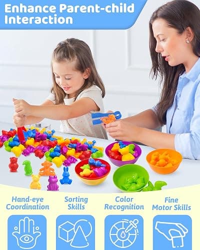 Oomloid Counting Animals Montessori Toys for 3 4 5 Years Old Boys Girls, Preschool Learning Activities Kindergarten Educational Sensory Toys Gifts for Kids Toddlers Ages 3-5, 4-8 thumbnail 5