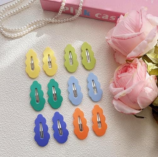 EleMirsa 40pcs Candy Colored Snap Hair Clips for Little Girl Non Slip Barrettes Hair Accessories for Baby Girl Teens Toddler Kids thumbnail 4