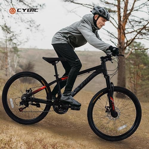 CYBIC Mountain Bike, Front Suspension Mountain Bike, 21-Speed Disc, Youth/Adult Mens Womens Trail Commuter City Bicycles thumbnail 7