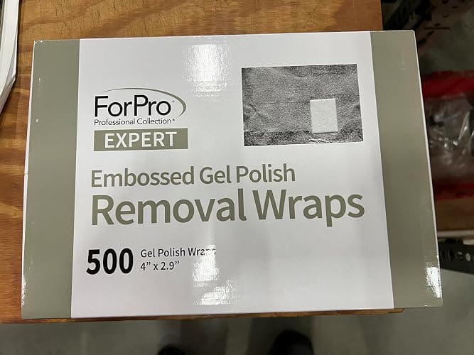 ForPro Professional Collection Expert Embossed Gel Polish Removal Wraps, Pre-Cut with Cotton Pad, Remove Gel Polish, Acrylics, & Nail Art, 4" L x 2.9" W, 500-Count thumbnail 11