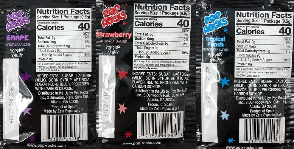 Pop Rocks Candy Variety Pack Popping Candy - Pop Rocks Bulk Candy, Nine Different Flavors Bulk Popping Candy (36 Count) thumbnail 4
