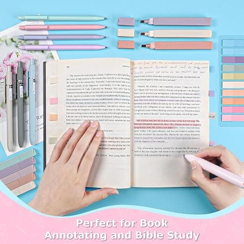 Asten 35 Pcs Aesthetic School Supplies, Clear Pencil Case with Pastel Pens and Highlighter, Mechanical Pencil 0.5 & 0.7 mm, 6-in-1 Multicolor Pen, Book Annotation Kit, College School Supplies for Girl thumbnail 6