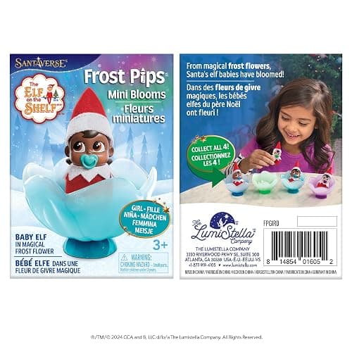 The Elf on the Shelf Frost Pips Mini Blooms Elf Baby Girl with Brown Eyes - Includes Frost Flower Cradle - for Ages 3 Years and Above thumbnail 4