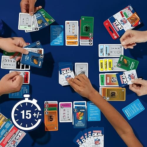 Monopoly Deal NFL Edition Game | Officially Licensed NFL Card Game for Families and Kids | Ages 8+ | 2-5 Players | 15 Mins. | Football Games thumbnail 7