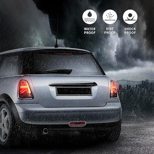 YUANZHENG LED Union Jack Smoked Tail Lights Compatible For 2007-2013 BMW Mini Cooper R56 R57 R58 R59 Rear Lamp assembly, Not For F Series & Cooper Clubman thumbnail 7