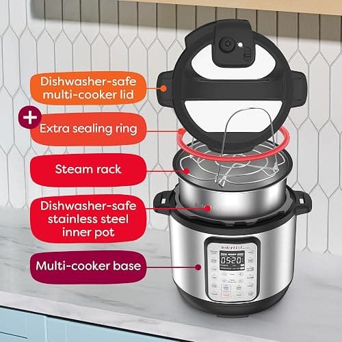 Instant Pot Duo Plus 9-in-1 Multicooker, Pressure Cooker, Slow Cook, Rice Maker, Steamer, Sauté, Yogurt, Warmer & Sterilizer, Includes App With Over 800 Recipes, Stainless Steel, 6 Quarts thumbnail 10