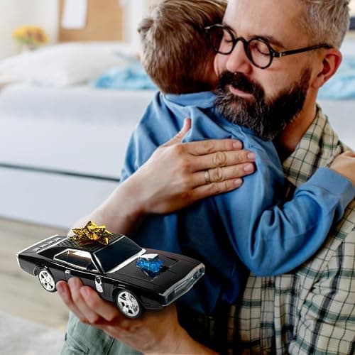 QFX Bluetooth 1968 Retro Muscle Car Replica Speaker, Dual 2-inch Speakers, Hands Free Link, Built-in Microphone, FM Radio and LED Party Lights, Black - BT-1968-BLK | Dual 2" Speakers, Hands-Free Link, Built-In Microphone, FM Radio, LED Party Lights thumbnail 9