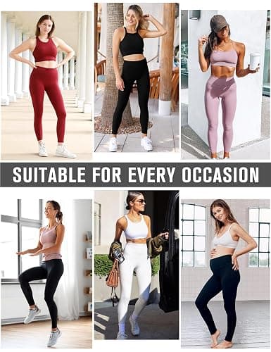 Laite Hebe Leggings for Women - High Waisted Full Length Buttery Soft Yoga Pants for Workout Athletic Daily thumbnail 6