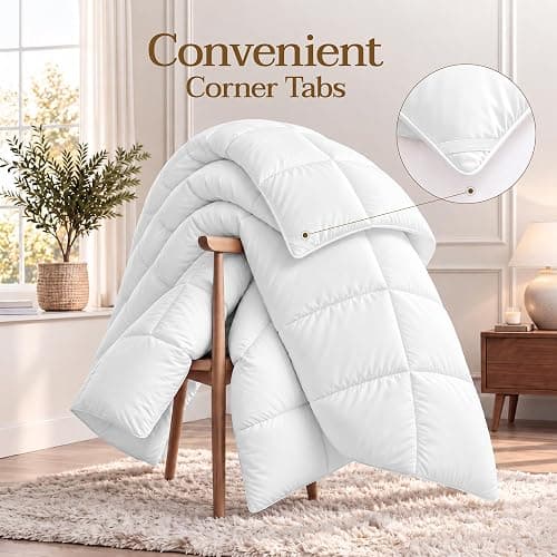Utopia Bedding Duvet Insert, Comforters Queen Size 88 x 88 Inches, White | Cozy All Season Comforter for Kids, Boys, Girls, and Teens, Down Alternative Fill, Soft Microfiber Shell, Machine Washable thumbnail 6