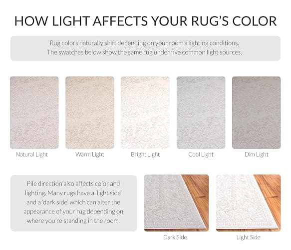 SAFAVIEH Area Rug 4x6 - Reflection Collection - Cream & Ivory, Non-Shedding & Easy Cleaning, Ideal for Foyer, Living Room, Bedroom (RFT664D) thumbnail 10
