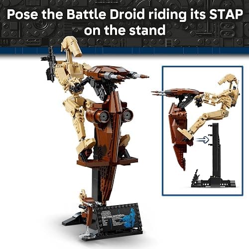 LEGO Star Wars: The Phantom Menace Battle Droid with STAP - Building & Learning Toy for Boys & Girls, Ages 12+ - Star Wars Toy & Model Kit - Gift for Christmas - 75428 thumbnail 4