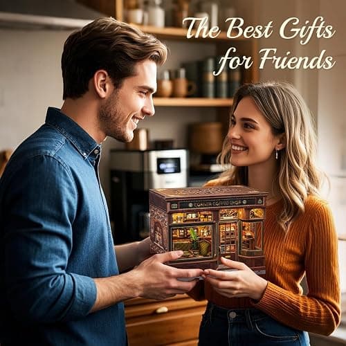 CUTEBEE Book Nook Kit - DIY Miniature House Coffee Shop Dollhouse Kit for Adults, Booknook Tiny House Bookshelf Decor 3D Wooden Puzzle, Gifts for Family, Friends (Corner Coffee Shop) thumbnail 7