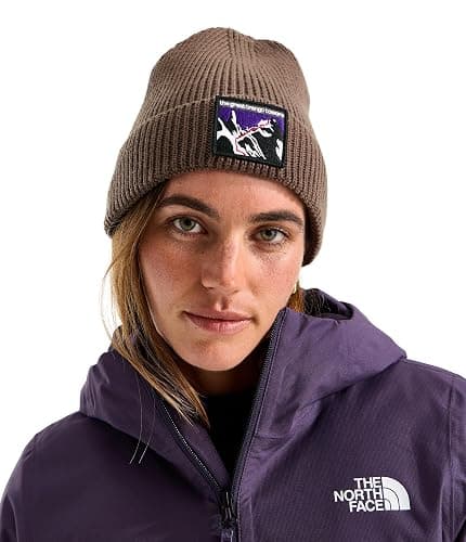 THE NORTH FACE TNF Logo Box Cuffed Beanie | Classic Fit, Rib Knit Winter Hat for Men & Women thumbnail 2