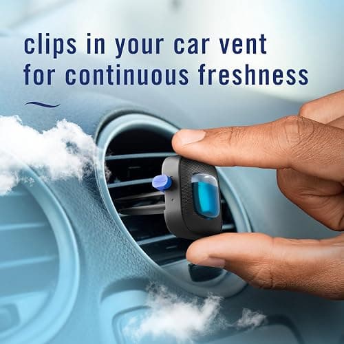 Febreze AUTO Air Freshener, Odor-Fighting Automotive Vent Clip, Scented Car Accessories, Long Lasting for Strong Odors, Leather, 2 Count thumbnail 6