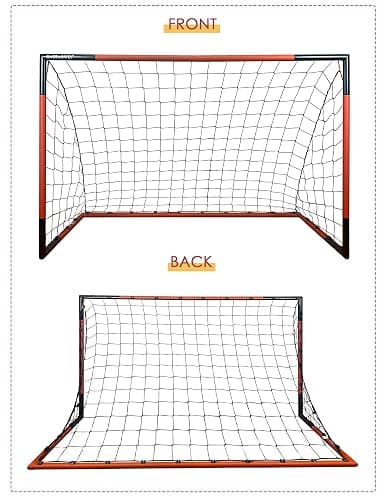 KAIHAOWIN Soccer Goal 3'x2.5'|6'x4'|8'x6'|10'x6.6'-Steel Frame Goal Post All Weather Soccer Net-Quick Assembly Training Sports Soccer Goals for Backyard Indoor Outdoor-Heavy Duty Metal Soccer Goals thumbnail 6