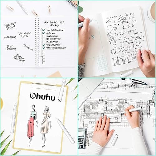 Ohuhu Fineliner Pens Micro Drawing Pens: 8-size Tips (Ultra-fine, Fine & Brush) Waterproof Pigment Black Ink for Illustration Drawing Journaling Sketching for Artist Beginners thumbnail 8