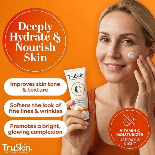 TruSkin Vitamin C Face Cream - Brightening Daily Moisturizer, 2 fl oz | Vitamins C & E, B5, Jojoba Oil & Green Tea to hydrate, nourish and support smooth, radiant-looking skin thumbnail 3