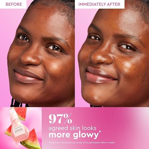 Glow Recipe Watermelon Niacinamide Dew Drops - Brightening, Plumping Hydrating Face Serum, Makeup Primer + Liquid Highlighter with Hyaluronic Acid - Dewy & Glowing Korean Skin Care (80ml) thumbnail 3