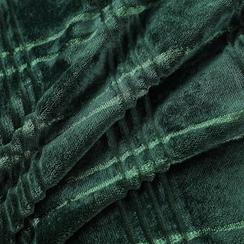 COOVA Oversized King Fleece Blanket 120x120 inches, Soft Cozy Warm Giant Extra Large 10'x10' Blanket for Bed, Sofa, Couch,Travel, Camping, California Huge Big Throw Blanket, Checkered Forest Green thumbnail 2