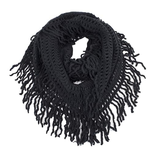 stylesilove Women Cozy Knit Tassel Infinity Loop Scarf - 8 Colors thumbnail 2