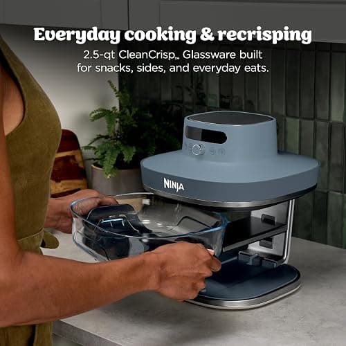 Ninja Crispi Pro 6-in-1 Glass Air Fryer | 450°F, Nontoxic, 6qt & 2.5qt Containers & Lids | Microwave, Freezer, Dishwasher Safe | Max Crisp, Air Fry, Bake, Roast, Recrisp, Dehydrate |Cyberspace AS101CY thumbnail 8
