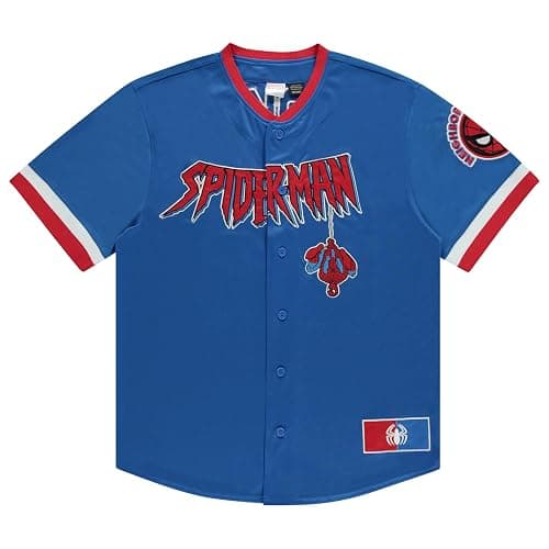 Marvel Spiderman Men's Baseball Jersey - Mens Classic Comics Spiderman Baseball Jersey Avengers Fashion Shirt - Image 1