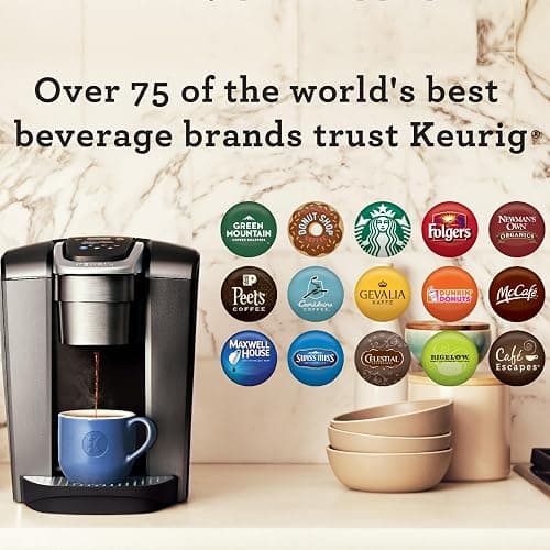Keurig K-Elite Single Serve K-Cup Pod Coffee Maker, with Strength and Temperature Control, Iced Coffee Capability, 8 to 12oz Brew Size, Programmable, Brushed Slate thumbnail 9