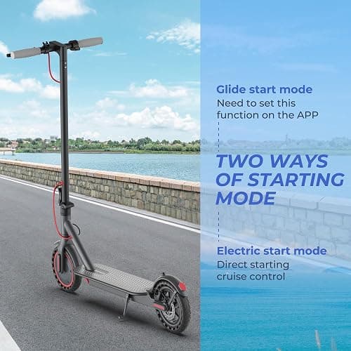 Roinside Electric Scooter - 8.5"/10'' Solid Tires, 350W/500W Motor, Up to 19-22MPH and 21-24Miles Long-Range Portable Commuting Scooter for Adults with Double Braking System and App thumbnail 4