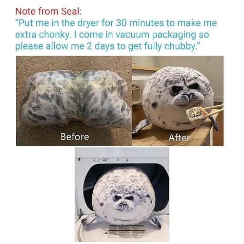 Pineapple Plush Seal Pillow, Giant Stuffed Animal Plushie, Stuffed Seal Plushy Squish Plush Toys, Jumbo Cute Plushies Large Stuffed Animals for Girls, Boys, Kids (23.6 inch) thumbnail 9