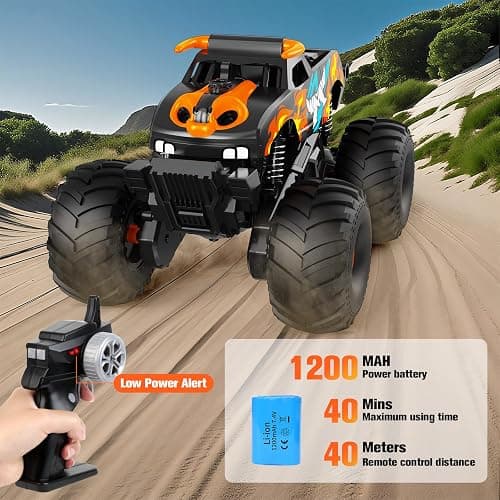 Remote Control Car Monster Truck Toys,4WD Waterproof Off-Road RC Cars for All terrian,1:16 Amphibious Hobby Pick-up Truck Toy Vehicle Gifts for Boys Girls Presents Age 8 9 10 11 12+ thumbnail 4