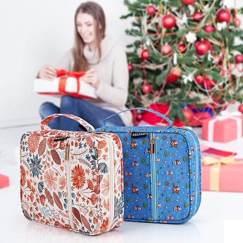 Gientten Bible Cover for Women with Flowers Printing, Bible Case,Bible Bag, Study Bible Case,Covers for Bible,Bible Boooks Covers for Women - 600D Polyeter - Floral thumbnail 7