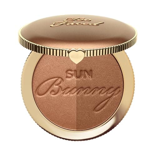 Too Faced Sun Bunny Bronzer | Buildable Highlighter + Bronzer Duo for Luminous Glow and Sun-Kissed Finish, 0.28 Ounce - Image 1