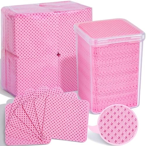 FANDAMEI 740PCS Lint Free Nail Wipes, Nail Wipes for Gel Nails Lint Free, Lint Free Wipes for Nails, Cleaning Pads for Nails, Glue Wipes Lash Extensions, Nail Lint Free Wipes, Nail Prep Pads - Image 1