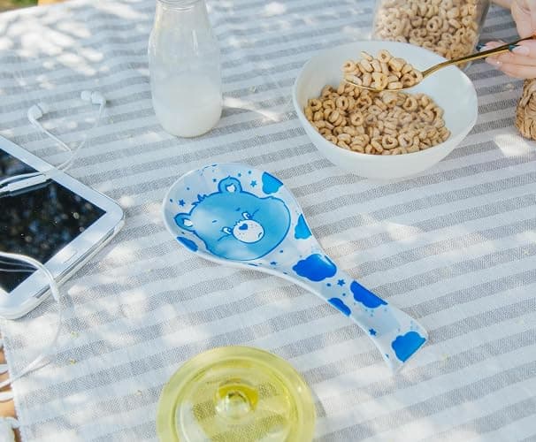 Care Bears Grumpy Bear Ceramic Spoon Rest Holder | Kitchen Organizer For Utensils To Keep Countertop Clean thumbnail 7