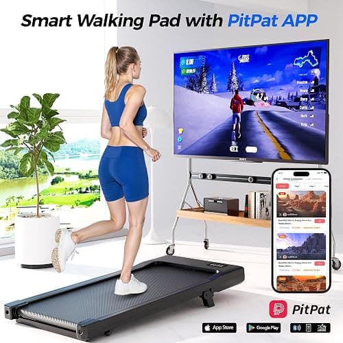SupeRun Walking Pad with Incline, Under Desk Treadmill, 3 in 1 Portable Treadmills for Home with Remote Control LED Display, 2.5 HP Quiet Mini Treadmill for Office Home Use, 300 Lbs Capacity thumbnail 8