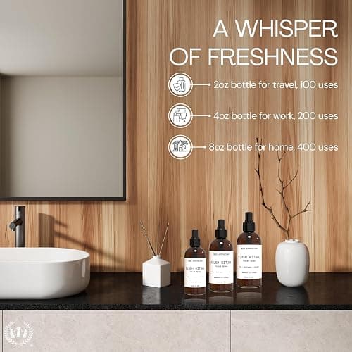Muse Apothecary Flush Ritual - Aromatic & Refreshing Toilet Spray, Use Before You Go, 2 oz, Infused with Natural Essential Oils - Coconut + Sandalwood thumbnail 4