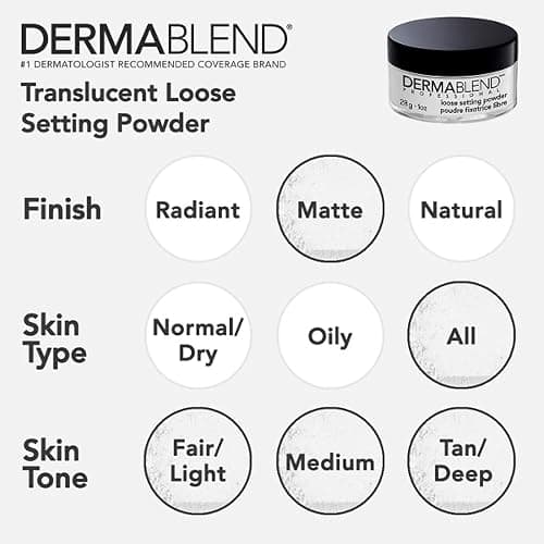 Dermablend Loose Setting Powder, Face Powder Makeup & Finishing Powder for Light, Medium & Tan Skin Tones thumbnail 6