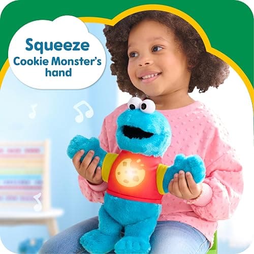 Sesame Street Sing-Along Cookie Monster 13-inch Plushie Stuffed Animal, Recycled Filling, Blue, Kids Toys for Ages 18 Month by Just Play thumbnail 6