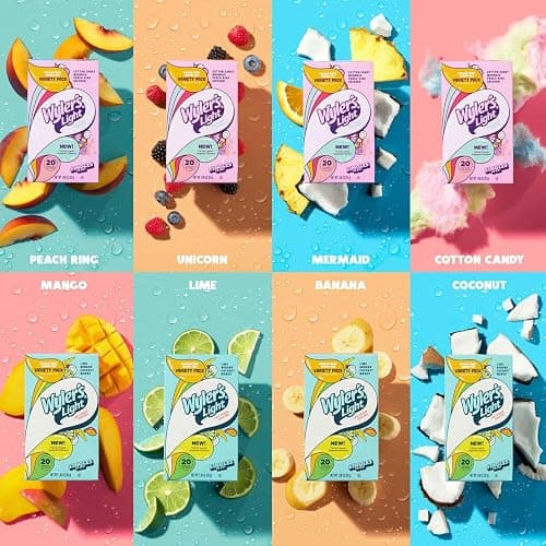 Wyler's Light Singles to Go Powder Packets, Water Drink Mix, Variety Pack, Watertok Fun Flavors, Cotton Candy, Mermaid, Peach Ring, Unicorn, Sugar & Caffeine Free, On-The-Go, 20 Count (Pack - 1) thumbnail 5
