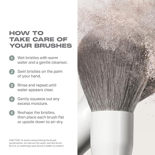 Morphe Portrait Mode 5 Piece Makeup Brush Set - Professional Makeup Brushes for Foundation, Concealer, Powder, Bronzer - Expertly Engineered Face Brush Kit for Smooth, Streak-Free Application (5 ct) thumbnail 6