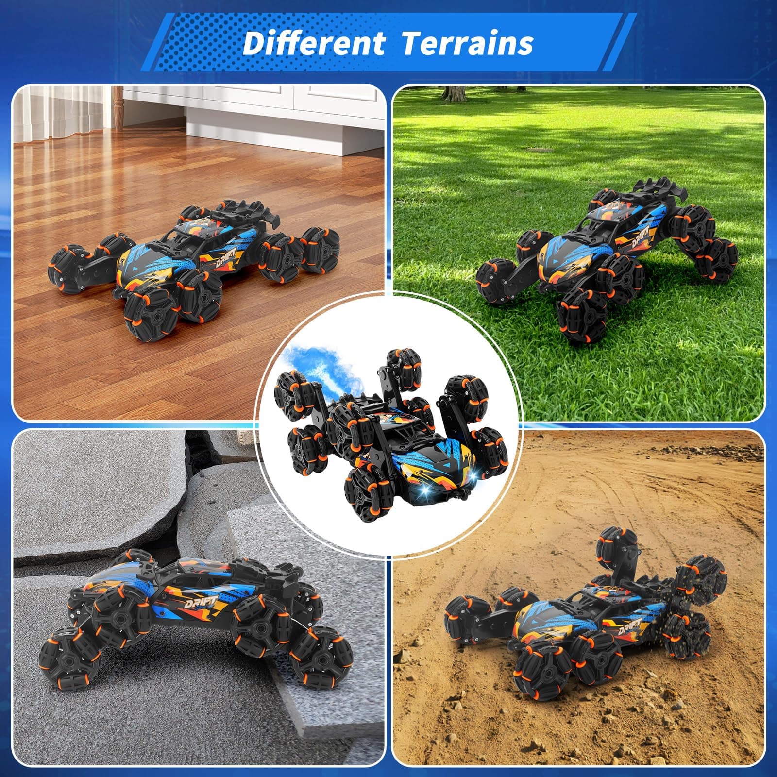 Gesture Sensing Remote Control Car, 8 Wheel Stunt RC Cars Toy for Boys Ages 6 7 8-12 13 14, Cool Kids Toys for 7 Year Old Boy | Best Birthday Gifts for 8 Year Old Boys thumbnail 2