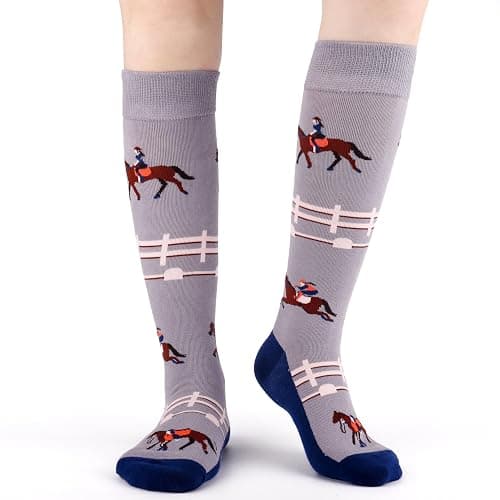 Belloxis Horse Riding Socks Horses Lovers Gifts for Cowgirl Ladies' Equestrian Zocks Gifts thumbnail 6