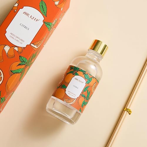 Airkeep Reed Diffuser Oil Set with Reed Sticks,Citrus Aromatherapy Oil Scent Diffuser for Home Office Bathroom Decoration Perfume and Gifts 3.38oz/100ml thumbnail 2
